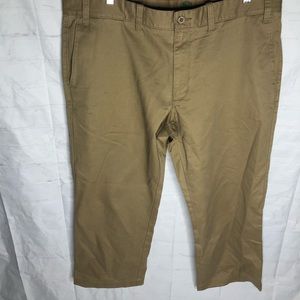 Eddie Bauer Mens Pants 40X30 Chino Flat Front Tan Brown